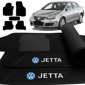 TAPETES CARPETE JETTA 2006 A 2010 PRETO 5 PEÇAS