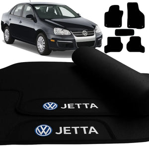TAPETE BORRACHA PREMIUM JETTA 2006 A 2010 BORDADO 5 PEÇAS