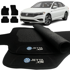 TAPETE CARPETE JETTA R-LINE 2018 A 2024 PRETO 4 PEÇAS