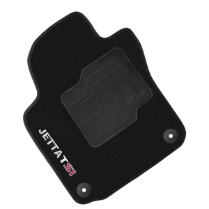TAPETE CARPETE JETTA TSI 2007 A 2010 PRETO BORDADO - Exclusive 