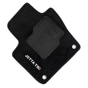 TAPETE CARPETE JETTA TSI 2011 A 2018 PRETO BORDADO - Exclusive 