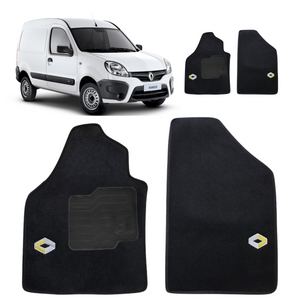 TAPETE CARPETE KANGOO 2016 A 2021 PRETO 2 PEÇAS - Exclusive 
