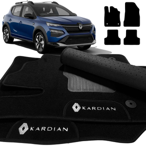 TAPETE CARPETE PRETO KARDIAN 2024 A 2026 4 PEÇAS