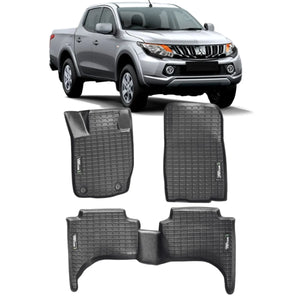 TAPETE TIPO BANDEJA PREMIUM L200 TRITON 2022 a 2024 JOGO COMPLETO