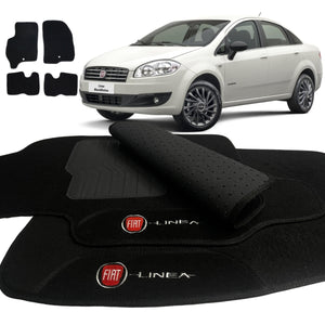 TAPETE CARPETE LINEA 2013 A 2016 PRETO 4 PEÇAS - Exclusive 