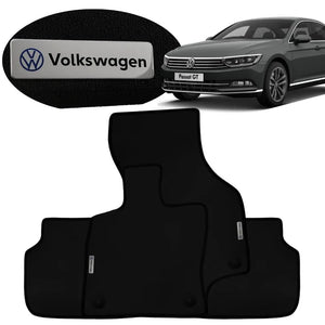 TAPETE BORRACHA TAG INOX PASSAT 2015 A 2024 4 PEÇAS