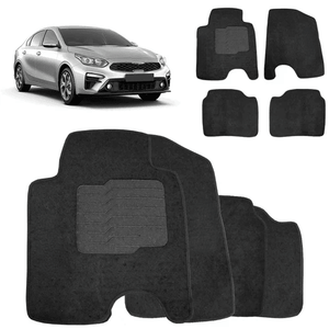 TAPETE KIA CERATO 2020 A 2023 PRETO 4 PEÇAS - Gold Brasil Parts