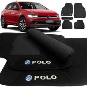 TAPETE CARPETE POLO 2018 A 2024 PRETO 5 PEÇAS - Exclusive 