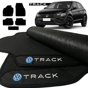 TAPETE BORRACHA PREMIUM POLO TRACK 2018 A 2024 PRETO 5 PEÇAS