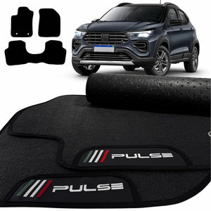 TAPETES BORRACHA PREMIUM PULSE 2022 A 2024 3 PEÇAS
