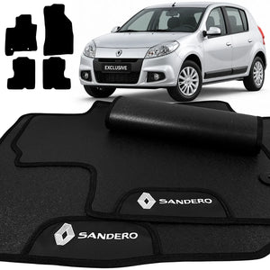TAPETE BORRACHA PREMIUM SANDERO 2008 A 2014 4 PEÇAS