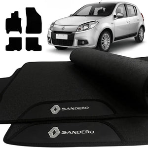 TAPETE BORRACHA PREMIUM SANDERO 2008 A 2012 4 PEÇAS