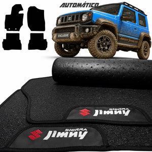 TAPETES BORRACHA PREMIUM JIMNY SIERRA AUTOMÁTICO 2020 A 2024 4 PEÇAS