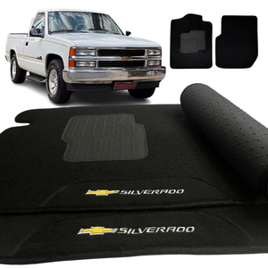 TAPETE CARPETE SILVERADO 1997 A 2001 CABINE SIMPLES 2 PEÇAS
