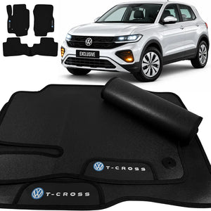 TAPETES BORRACHA PREMIUM T-CROSS SENSE 2026 A 2027 3 PEÇAS
