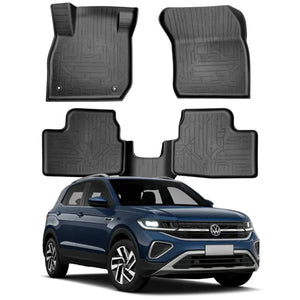 TAPETE BANDEJA T-CROSS 2018 A 2024 PRETO 5 PEÇAS