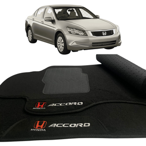 TAPETE CARPETE HONDA ACCORD 2003 A 2007 PRETO 5 PEÇAS - Exclusive 