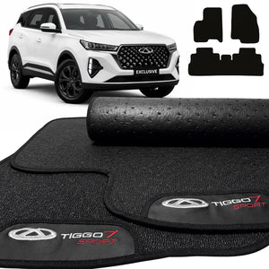 TAPETES BORRACHA PREMIUM TIGGO 7 SPORT 2022 A 2025 3 PEÇAS