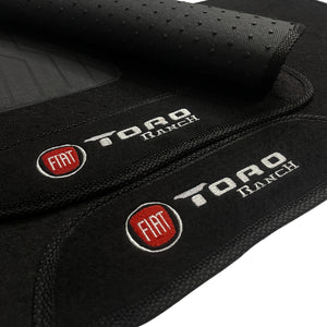 TAPETE CARPETE FIAT TORO RANCH 2016 A 2019 PRETO 5 PEÇAS - Exclusive 