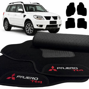 TAPETES CARPETE PRETO MITSUBISHI PAJERO TR4 2003 A 2015 4 PEÇAS