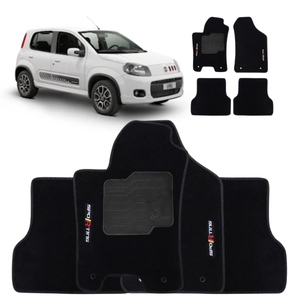 TAPETE CARPETE UNO SPORTING 2010 A 2023 PRETO BORDADO - Exclusive 