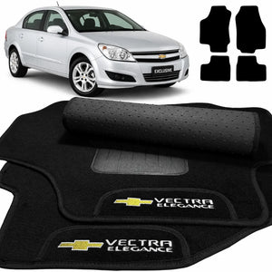 TAPETES CARPETE PRETO VECTRA ELEGANCE 2005 A 2011 4 PEÇAS