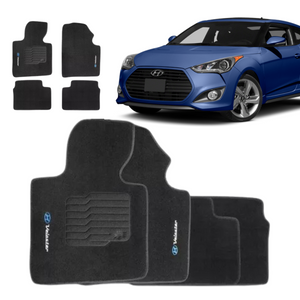 TAPETES CARPETE VELOSTER 2011 A 2016 5 PEÇAS - Exclusive 