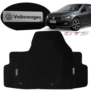 TAPETE BORRACHA TAG INOX VIRTUS GTS 2017 A 2024 4 PEÇAS