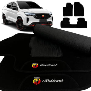 TAPETE CARPETE FIAT FASTBACK ABARTH 2022 A 2025 3 PEÇAS
