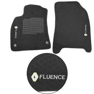 TAPETE RENAULT FLUENCE 2010 A 2018 PRETO BORDADO 5 PEÇAS - Gold Brasil Parts