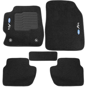 TAPETE FORD KA 2014 A 2021 PRETO BORDADO 5 PEÇAS - Gold Brasil Parts