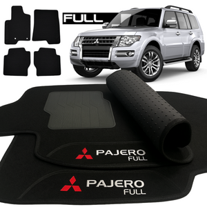 TAPETES CARPETE PRETO PAJERO FULL 2001 A 2021 4 PEÇAS