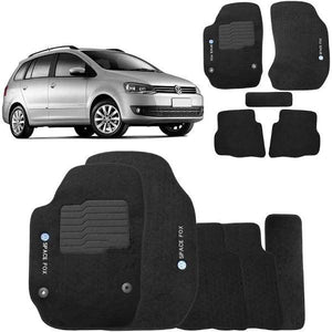 TAPETE VOLKSWAGEN SPACE FOX 2014 A 2019 BORDADO 3 PEÇAS - Gold Brasil Parts