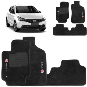 TAPETE ARGO 2018 A 2023 PRETO 3 PEÇAS - Gold Brasil Parts