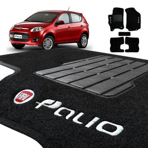 TAPETE PALIO 2012 A 2017 PRETO BORDADO 5 PEÇAS - Gold Brasil Parts