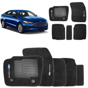 TAPETE FORD FUSION 2013 A 2020 PRETO 5 PEÇAS - Gold Brasil Parts